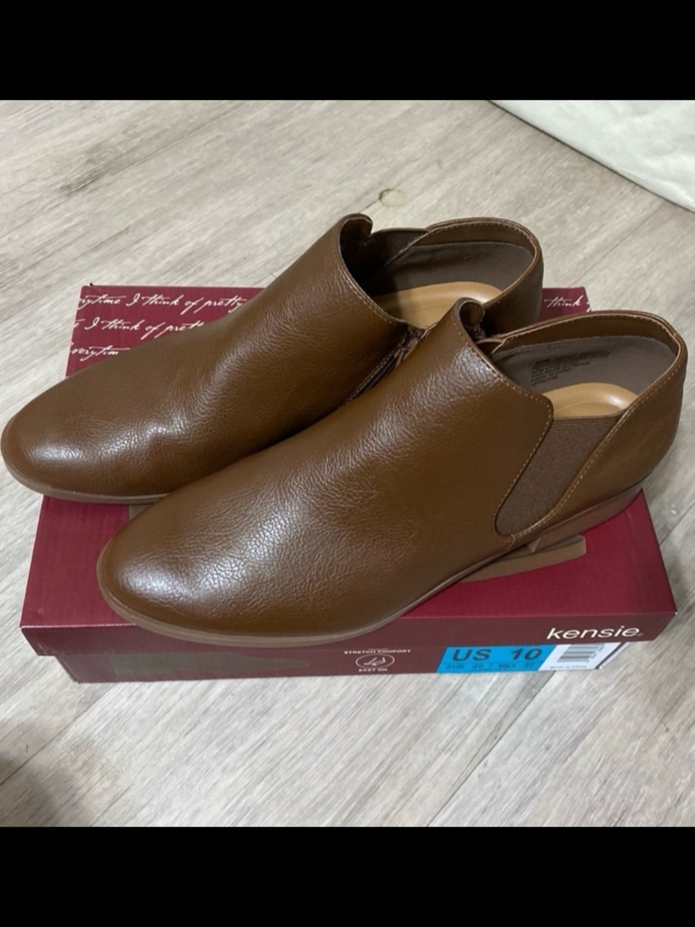 Kensie Brown Slip-On Mule Clogs